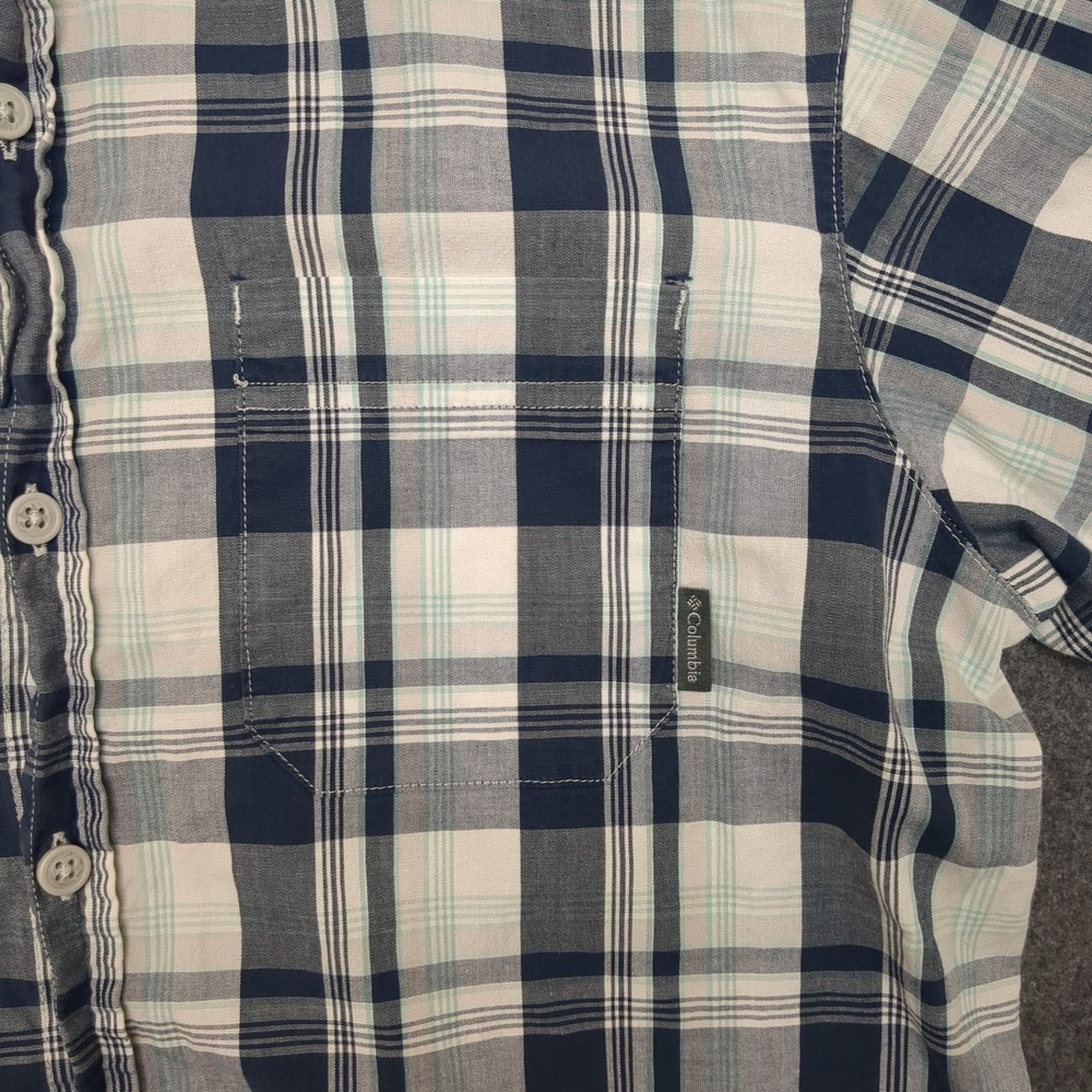 Columbia Mens Regular Fit Plaid Short Sleeve Button Down Shirt Size‎ M - Picture 3 of 11